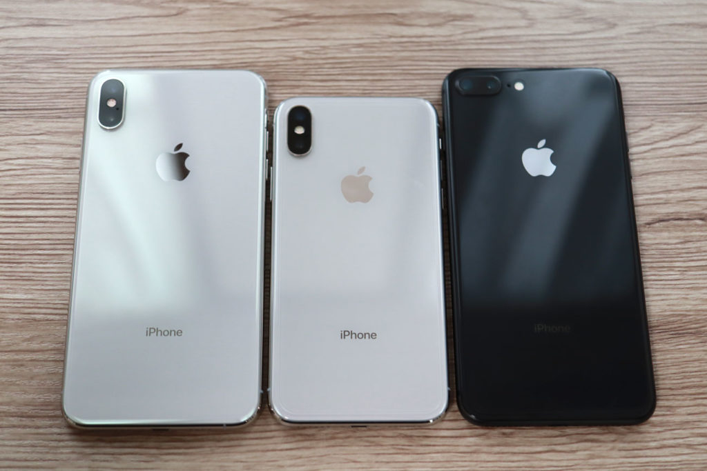 iPhone XS Max → XS → 8 Plus