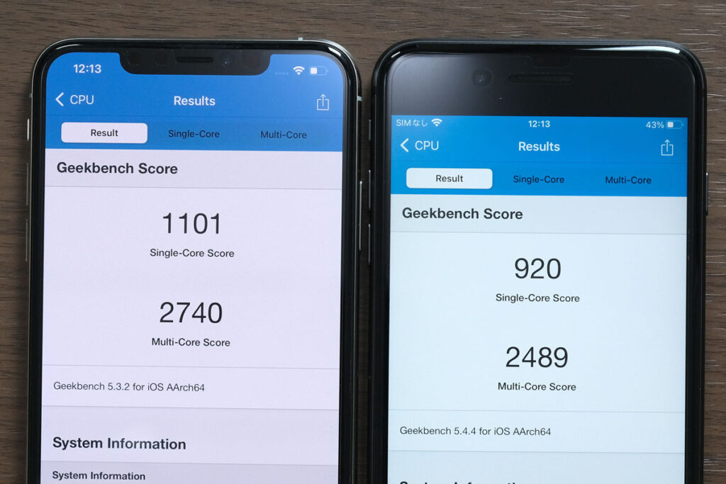 iPhone XS Max Geekbench 5 比較