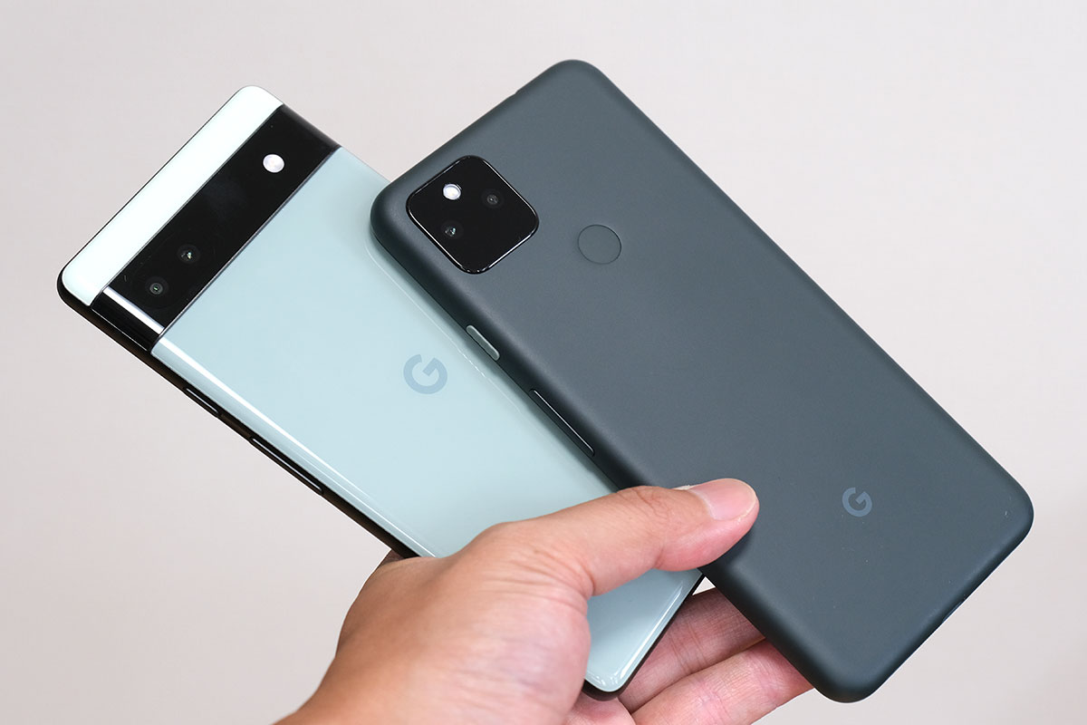 Pixel 6aとPixel 5a(5G)の筐体デザイン